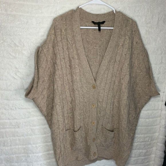 BCBG MaxAzria Beige Poncho/Cardigan S - Picture 1 of 9